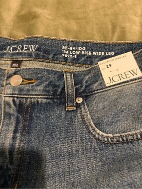 J. Crew '84 Low Rise Wide Leg Jeans - Light Blue Denim